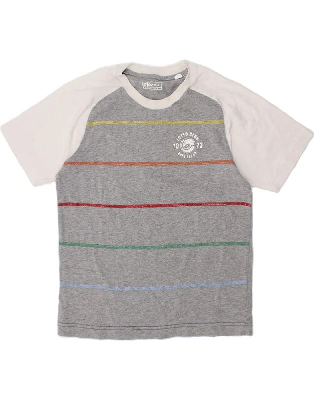 Classic Style LOTTO Boys Graphic T-Shirt Top 9-10 Years  Grey Colourblock