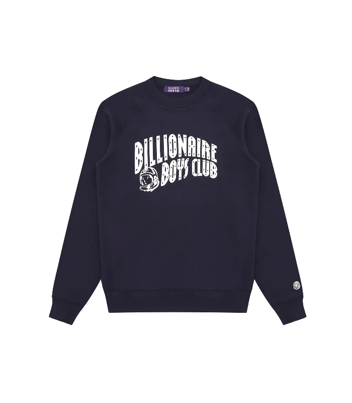 Timeless Comfort ARCH LOGO CREWNECK - NAVY
