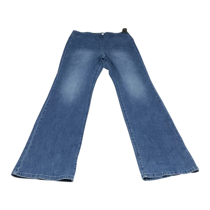 Trendy Casuals Jeans Straight By Soft Surroundings In Blue Denim, Size: L