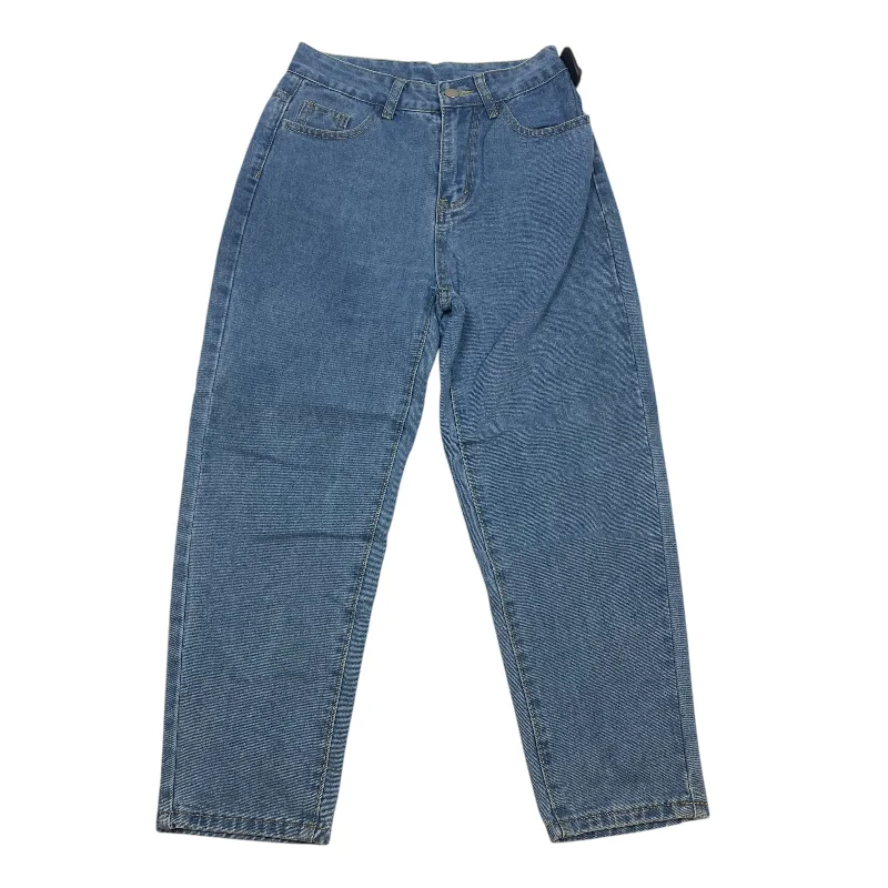 Trendy Items Jeans Straight By Shein In Blue Denim, Size: Xs