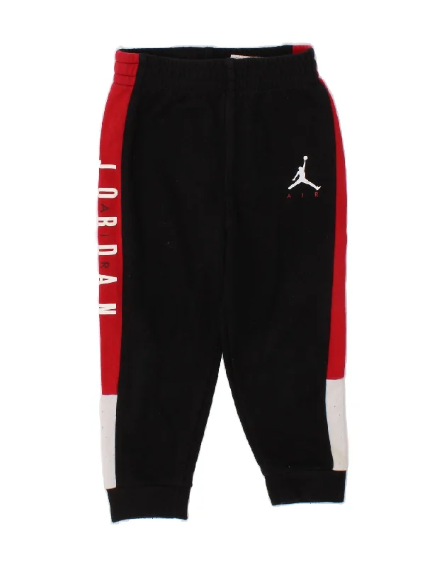 Celebrity Style JORDAN Baby Boys Graphic Cropped Jeans 18-24 Months Black Colourblock