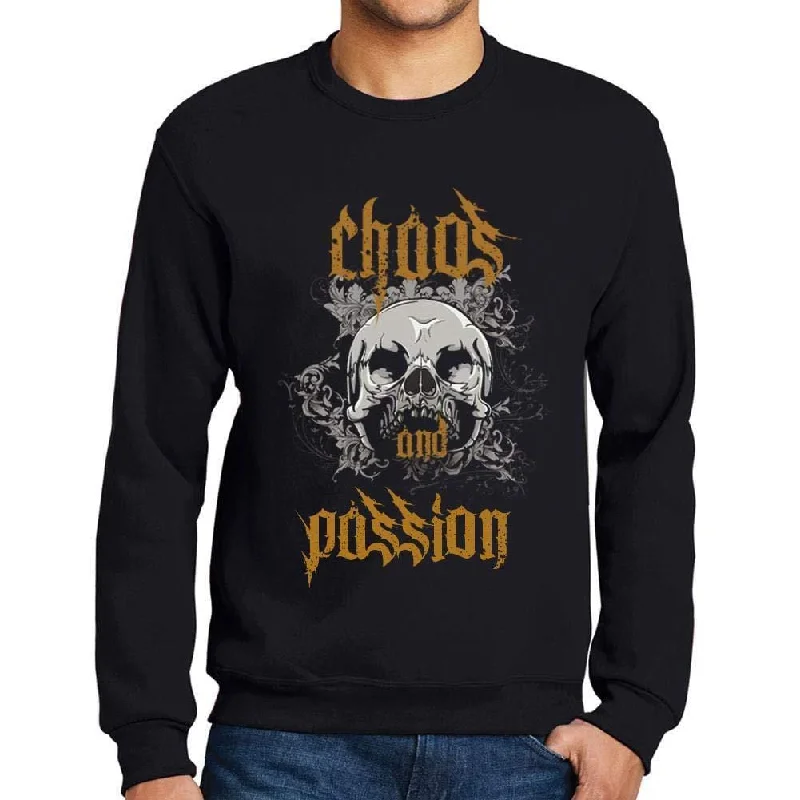 Fashionable Prints Ultrabasic - Homme Imprimé Graphique Sweat-Shirt Chaos and Passion Noir Profond