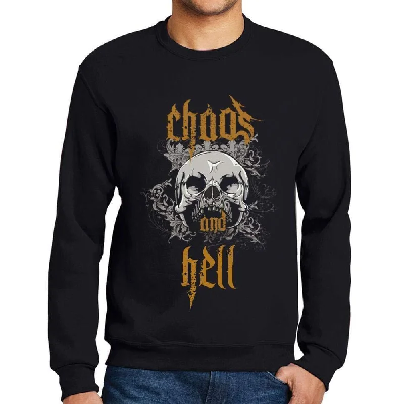 Fresh And Natural Ultrabasic - Homme Imprimé Graphique Sweat-Shirt Chaos and Hell Noir Profond Fresh And Natural Ultrabasic - Homme Imprimé Graphique Sweat-Shirt Chaos and Hell Noir Profond