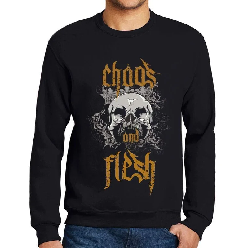 Relaxed Tops Ultrabasic - Homme Imprimé Graphique Sweat-Shirt Chaos and Flesh Noir Profond