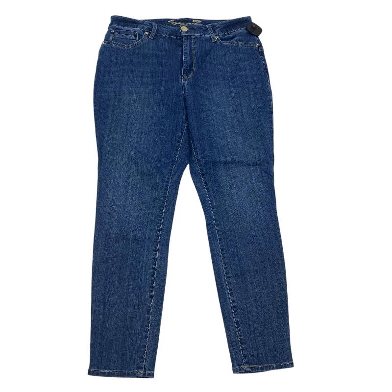 Romantic And Fresh Jeans Skinny By Seven 7 In Blue Denim, Size: 14