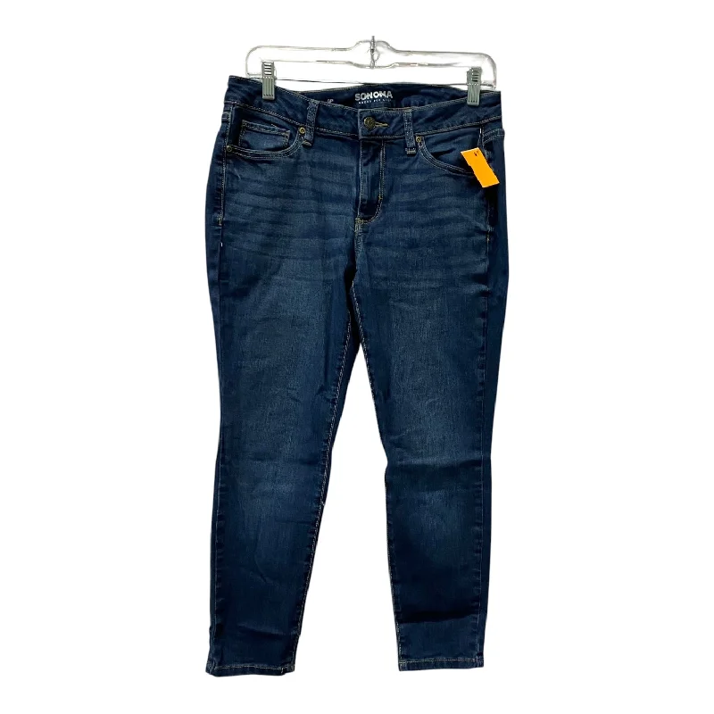 Lazy Style Jeans Skinny By Sonoma In Blue Denim, Size:8P