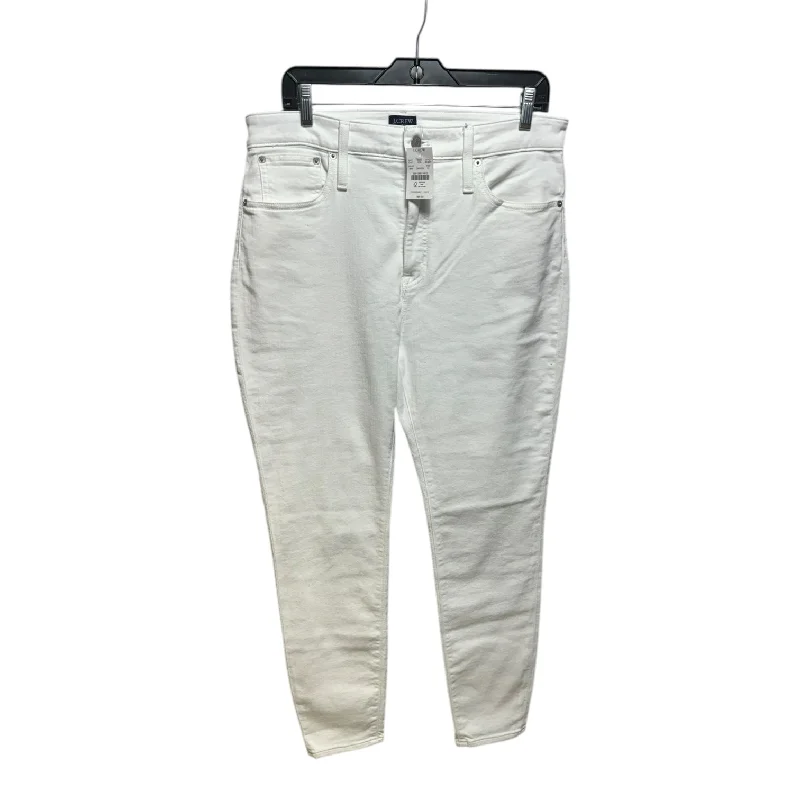 Feminine Charm Curvy High Rise Skinny Jeans Cropped By J. Crew In White, Size: 12