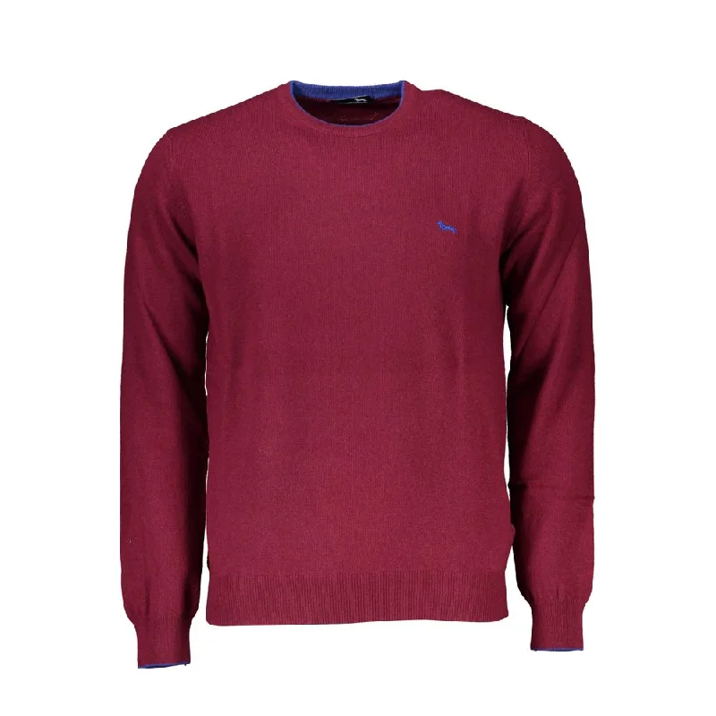 Floral Prints Harmont & Blaine Chic  Crew Neck Sweater with Contrast Men's Details