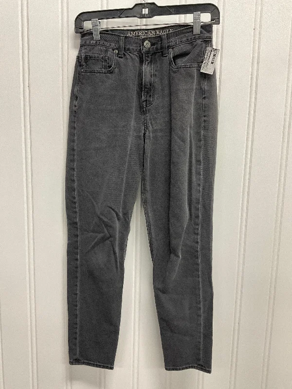 Light And Breathable Jeans Straight By American Eagle In Black, Size: 0