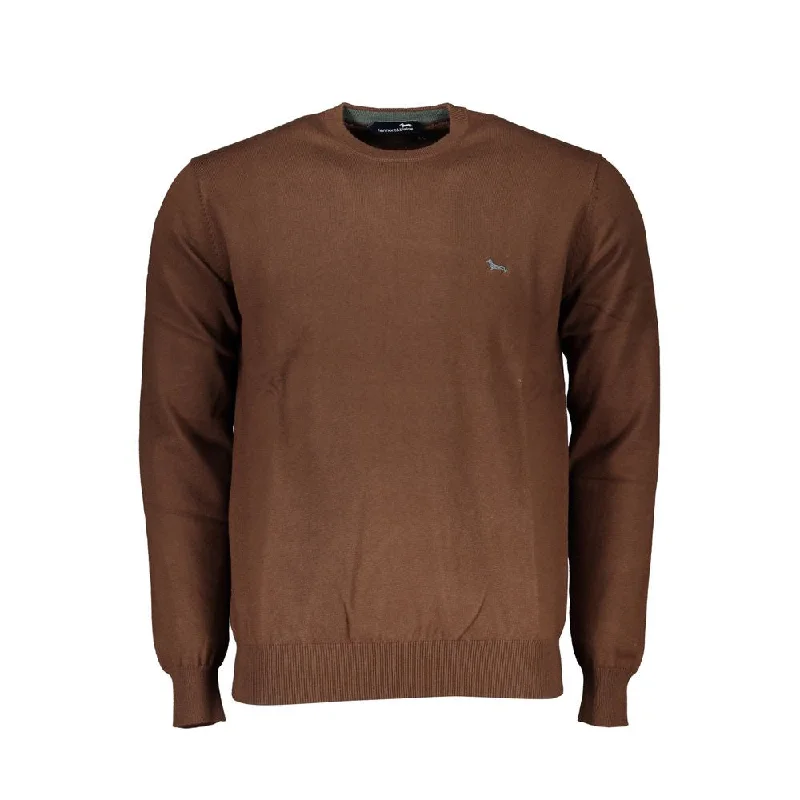 Casual Style Harmont & Blaine Elegant Crew Neck Embroide Men's Sweater