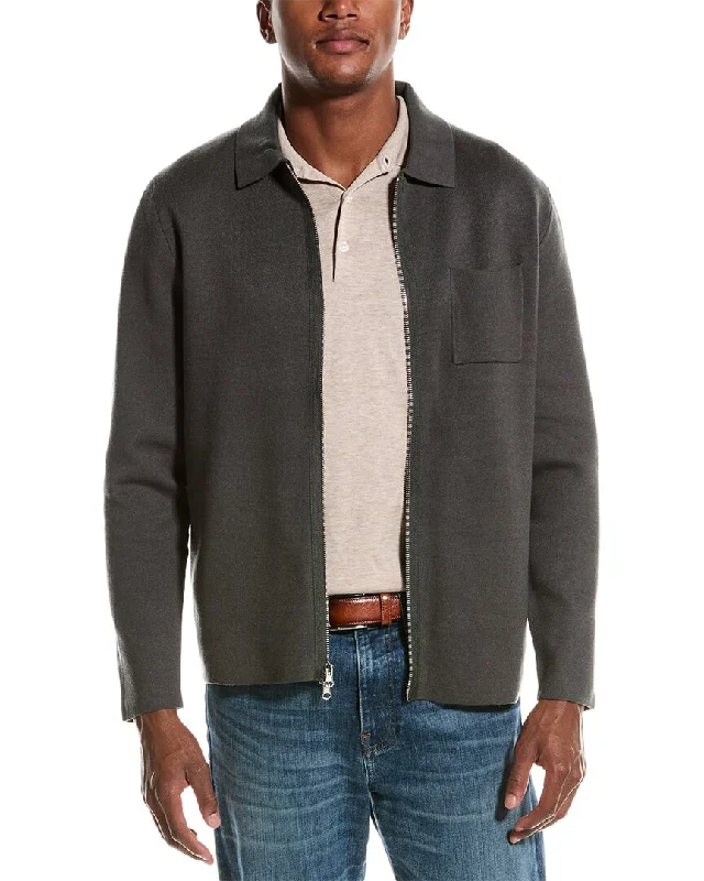 Elegant Dressing Industry Collared Full Zip Sweater