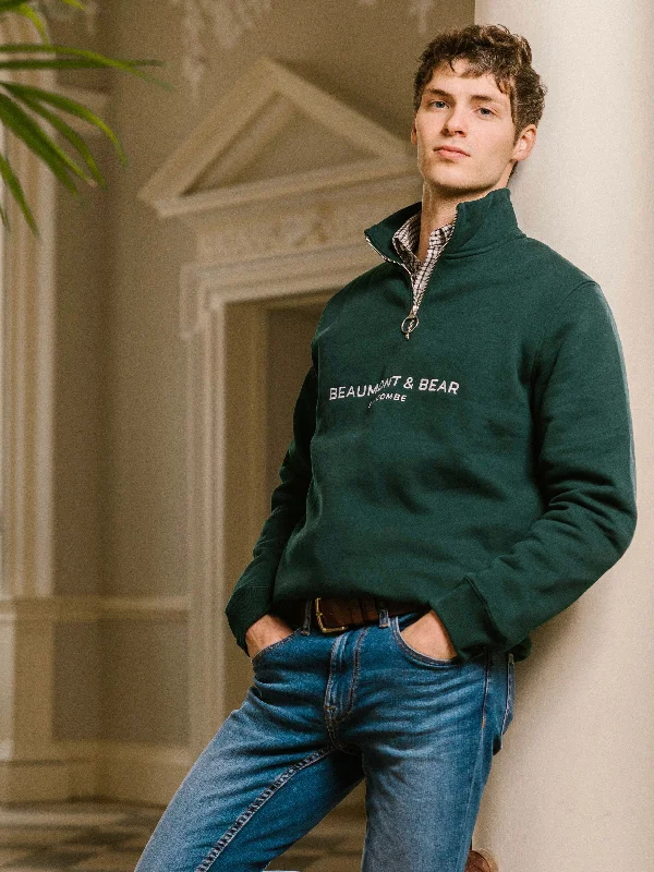 Casual Chic Outfits Kingswear Unisex Quarter Zip - Green