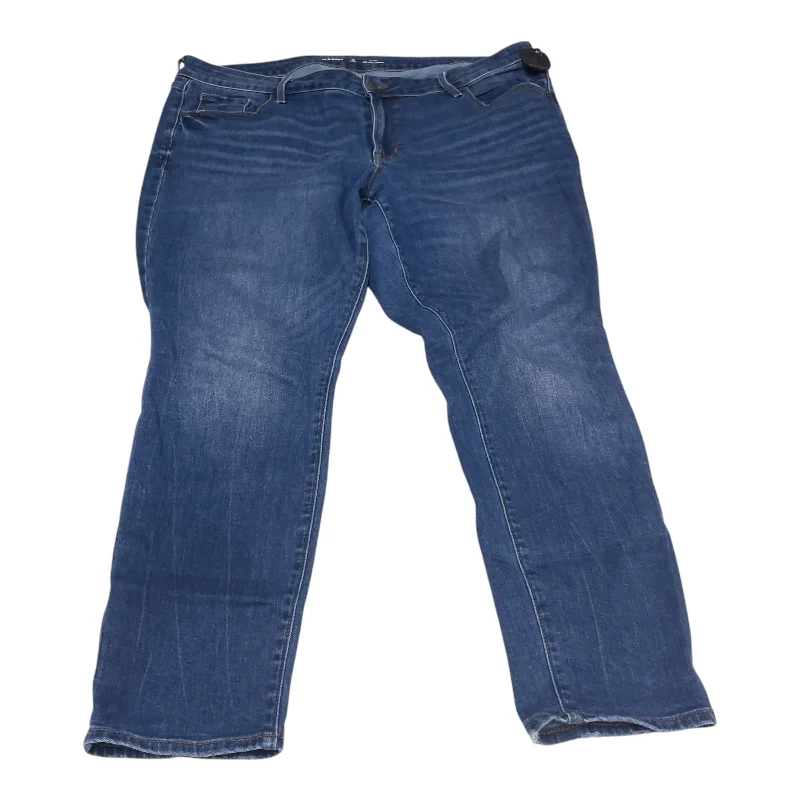 College Style Jeans Skinny By Old Navy In Blue Denim, Size: 18