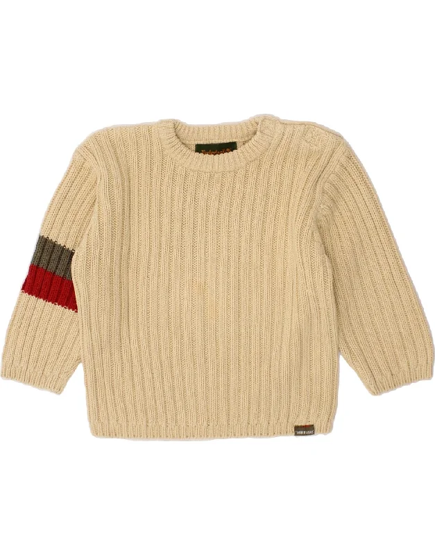 Cozy Apparel TIMBERLAND Baby Boys Boat Neck Jumper Sweater 9-12 Months Beige