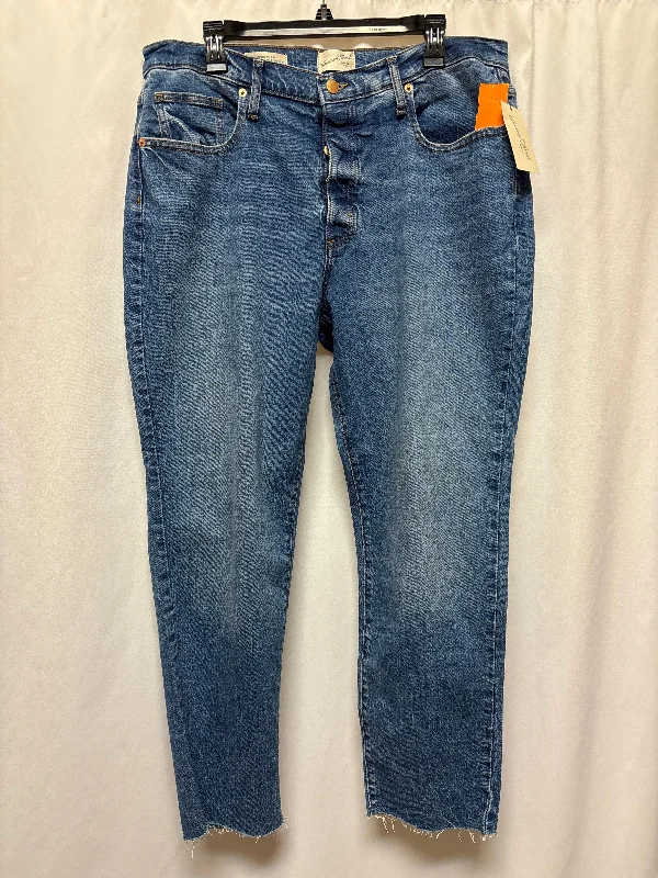 All-Day Comfort Jeans Straight By Universal Thread In Blue Denim, Size: 16