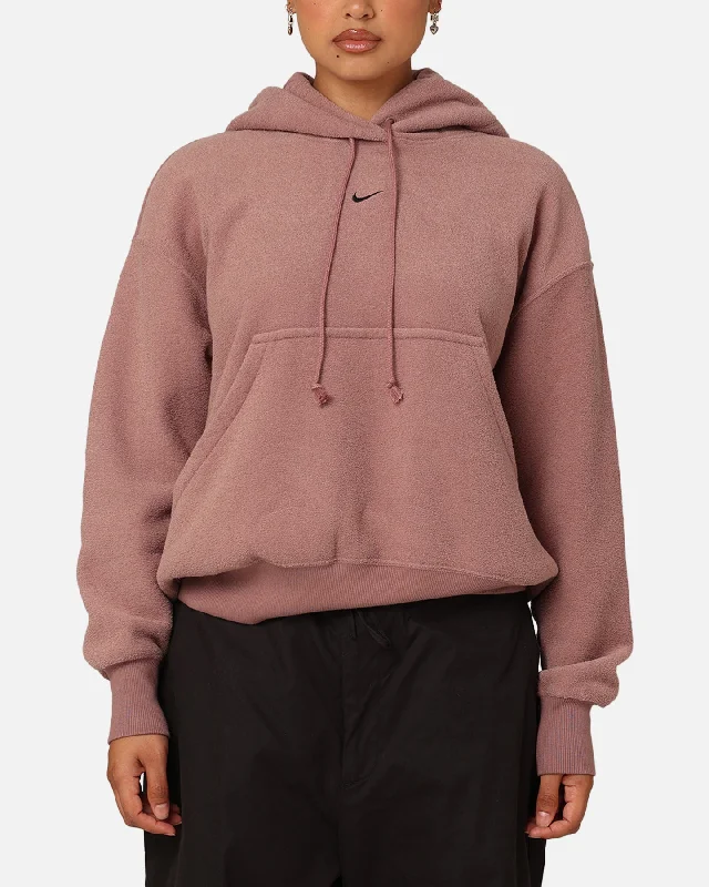 Knowledge And Elegance Nike Women's Sportswear Phoenix Plush Cosy Fleece Hoodie Smokey Mauve/Black