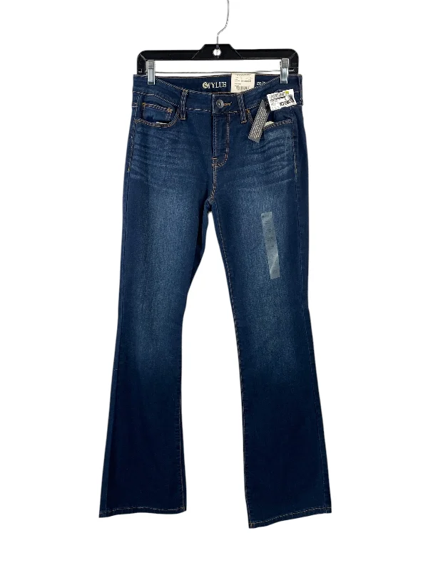 Designer Style Jeans Boot Cut By Stylus In Blue Denim, Size: 6