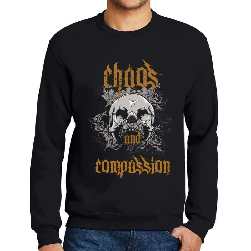 Comfortable Outfits Ultrabasic - Homme Imprimé Graphique Sweat-Shirt Chaos and Compassion Noir Profond