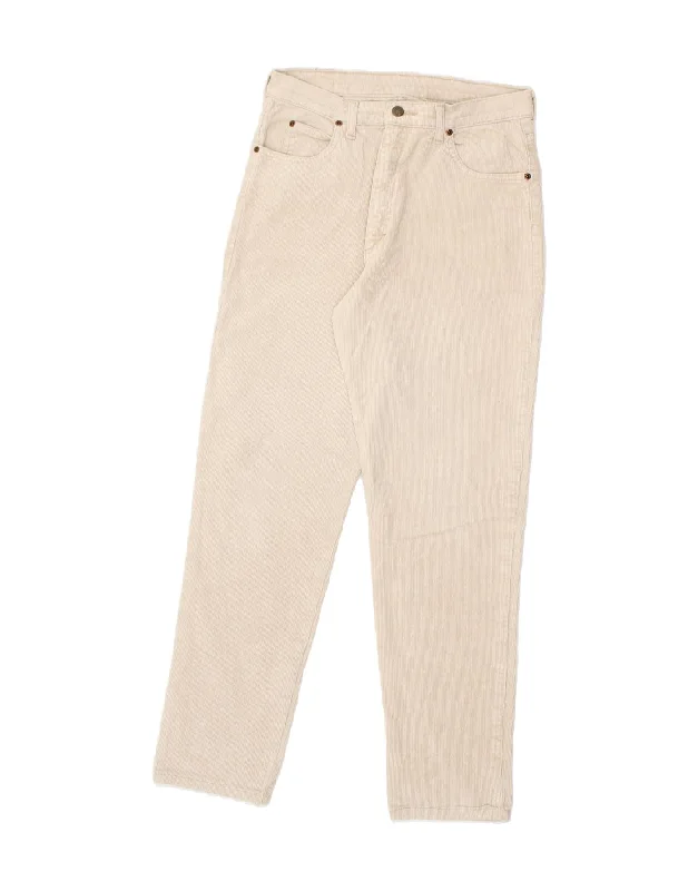 Elegant Style LEE Mens Dallas Slim Corduroy Trousers W32 L31  Off White Cotton