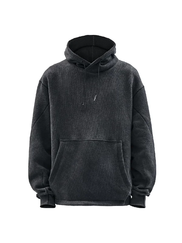 Simple Design exalde hoodie cold dyed grey