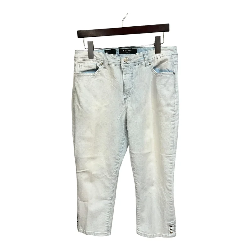 French Style Jeans Boot Cut By Nine West In Blue, Size: 10