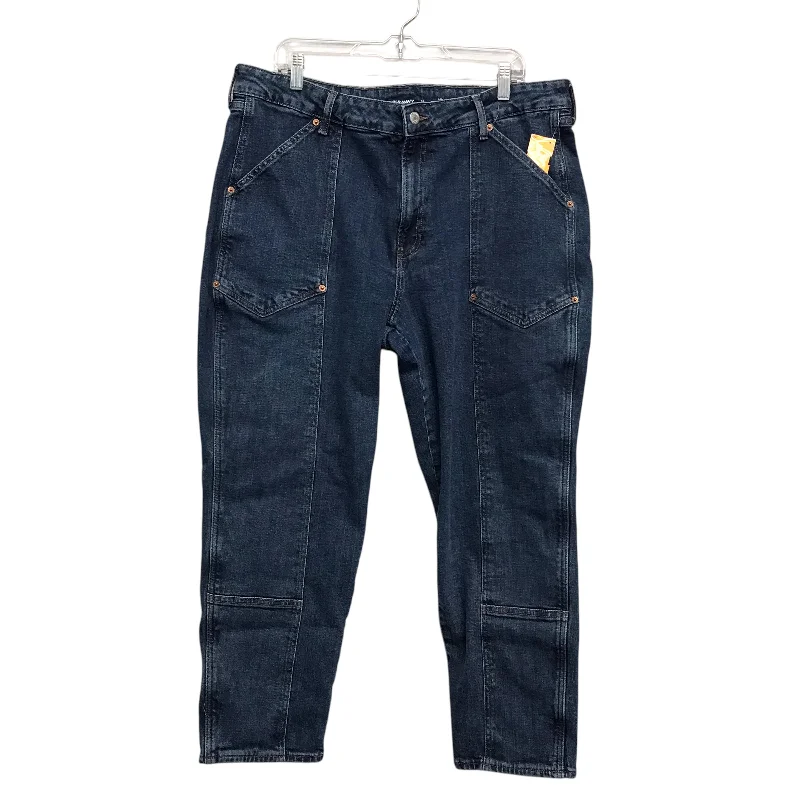 Dynamic Fashion Jeans Straight By Old Navy In Blue Denim, Size:22