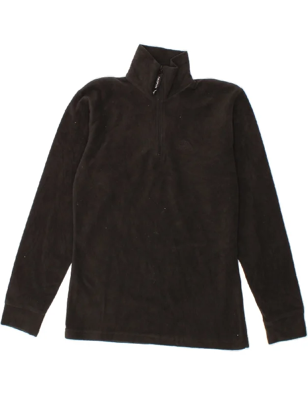 Personal Charm TRESPASS Boys Zip Neck Fleece Jumper 13-14 Years Black Polyester