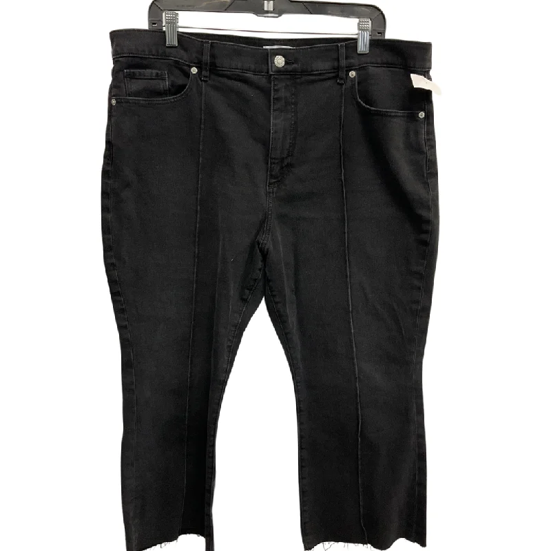 Soft Tops Jeans Cropped By Loft In Black, Size: 18