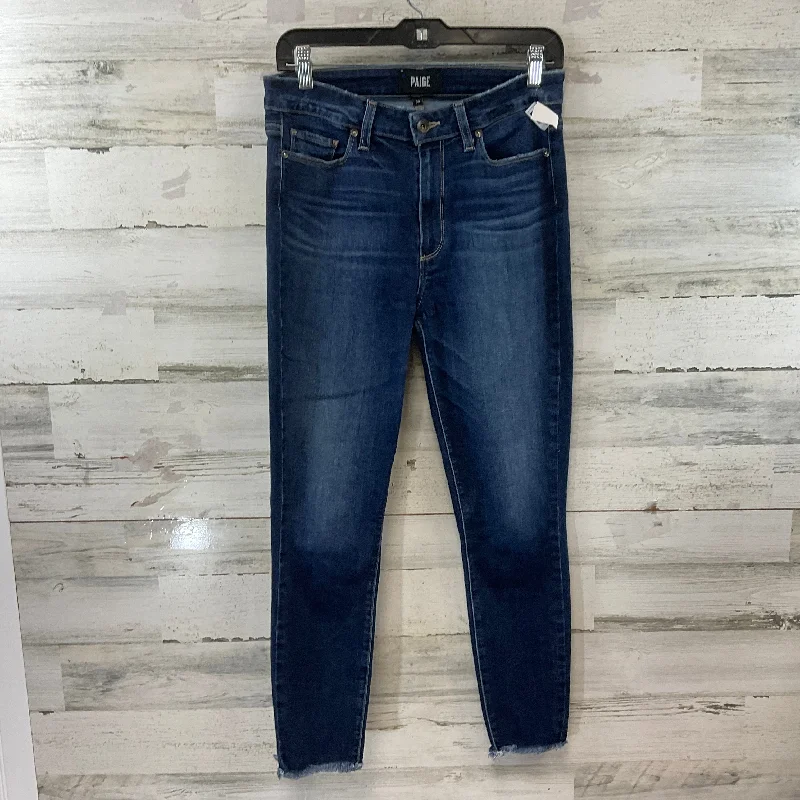 Casual Choice Jeans Skinny By Paige In Blue Denim, Size: 10