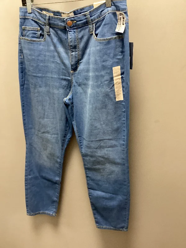 British Style Jeans Straight By Universal Thread In Blue Denim, Size: 14