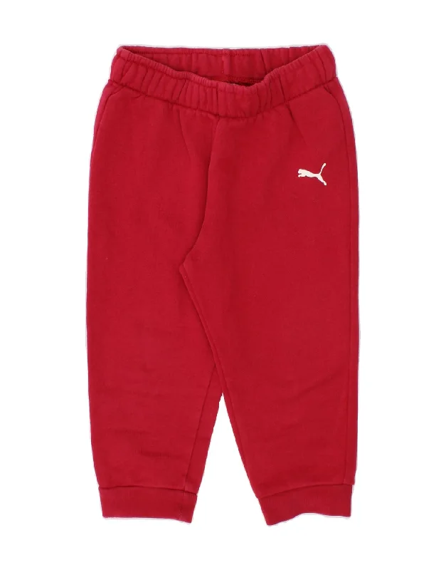 Stylish Fit PUMA Baby Girls Joggers Tracksuit Trousers 18-24 Months Pink Cotton