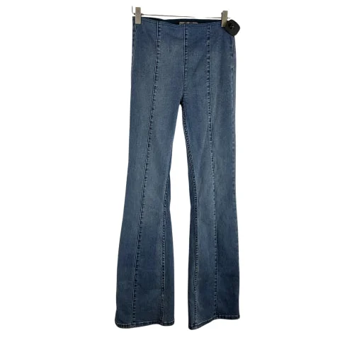 Sports Style Jeans Flared By Free People In Blue Denim, Size: 2