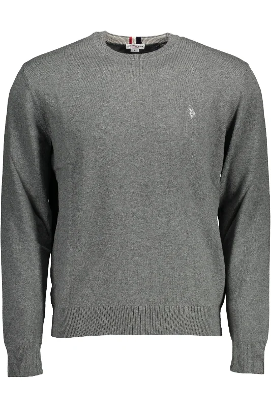 Layered Style U.S. POLO ASSN. Classic Round Neck Logo Men's Sweater