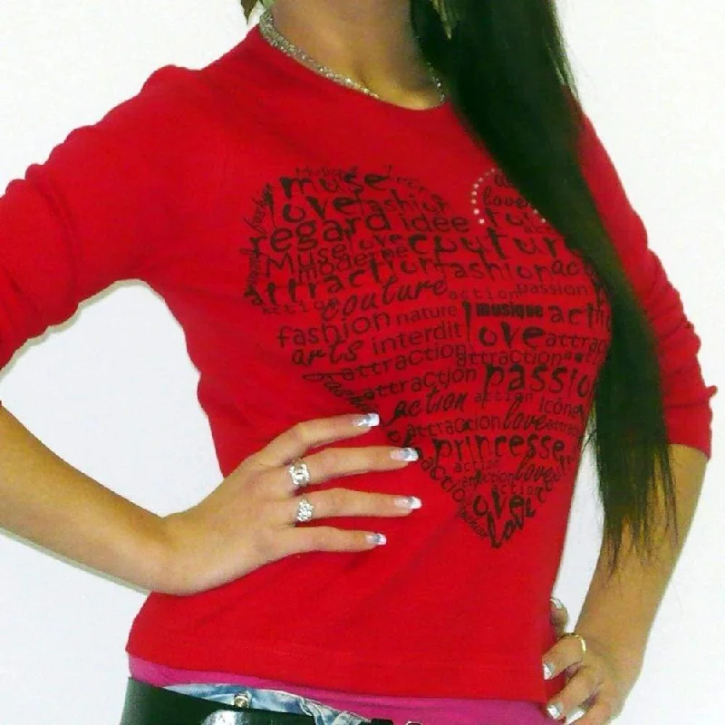 French Retro Women's Long Sleeve ONE IN THE CITY Amour 00275