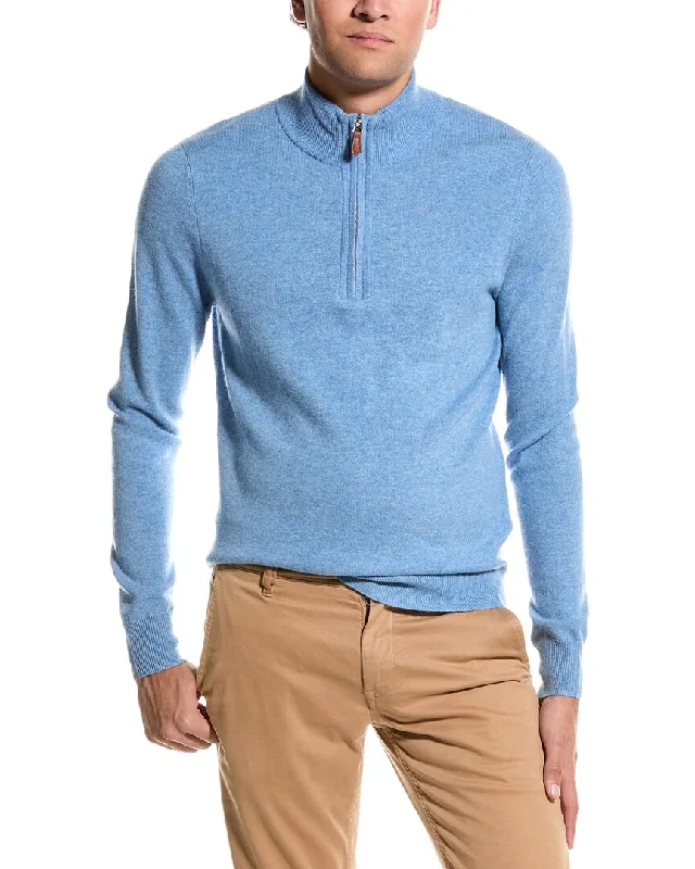 Cozy Lounge Wear Kier + J Wool & Cashmere-Blend 1/4-Zip Sweater