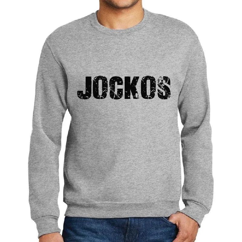 Celebrity Picks Men's Printed Graphic Sweatshirt Popular Words JOCKOS Grey Marl
