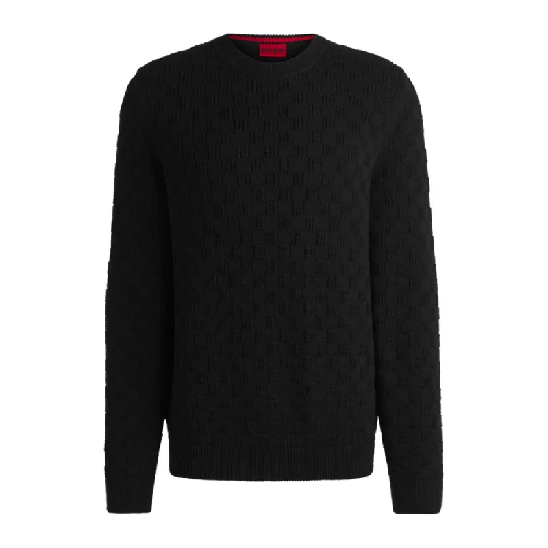 Cozy Fit Cotton relaxed-fit sweater with jacquard pattern