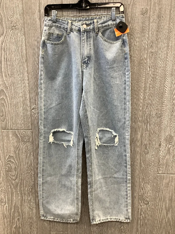Elegant And Lazy Jeans Wide Leg By Shein In Blue, Size: 6