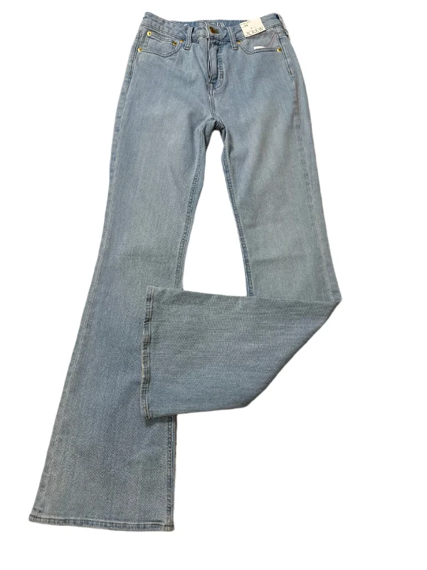 Everyday Chic New! Jeans Flared By J. Crew In Blue Denim, Size: 0