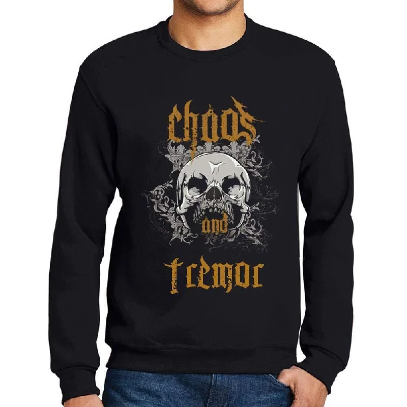 Carefree Style Ultrabasic - Homme Imprimé Graphique Sweat-Shirt Chaos and Tremor Noir Profond Carefree Style Ultrabasic - Homme Imprimé Graphique Sweat-Shirt Chaos and Tremor Noir Profond