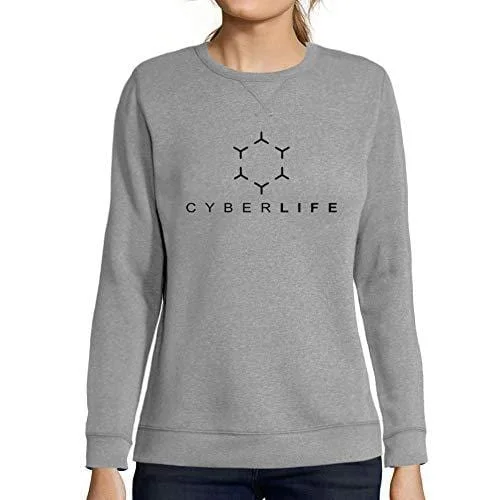 Sports Fashion Ultrabasic - Femme Graphique Cyberlife Sweatshirt Action de Grâces Xmas Cadeau Idées Tee Gris Chiné Gris Chiné