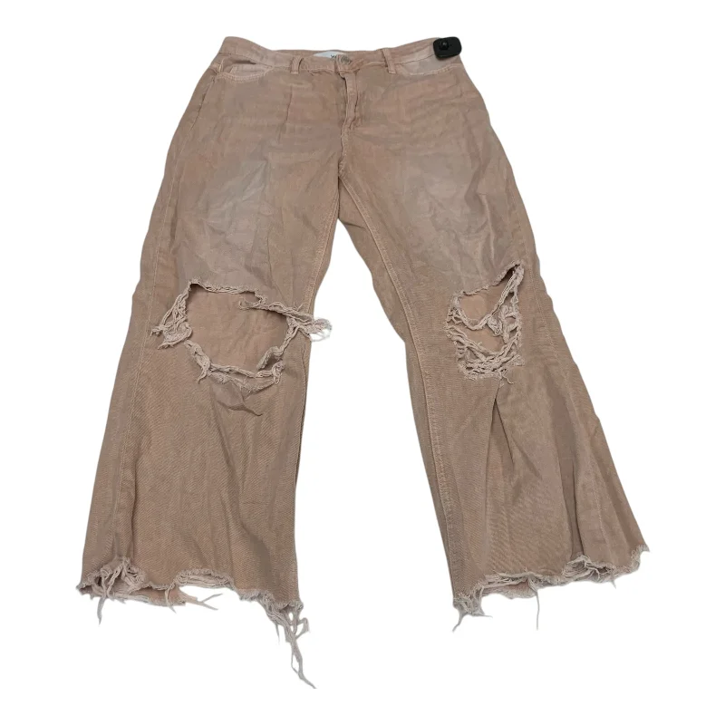 Romantic Temperament Jeans Straight By Vervet In Pink, Size: 10