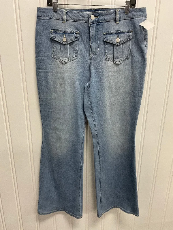 Bright Colors Jeans Flared By D Jeans In Blue Denim, Size: 14