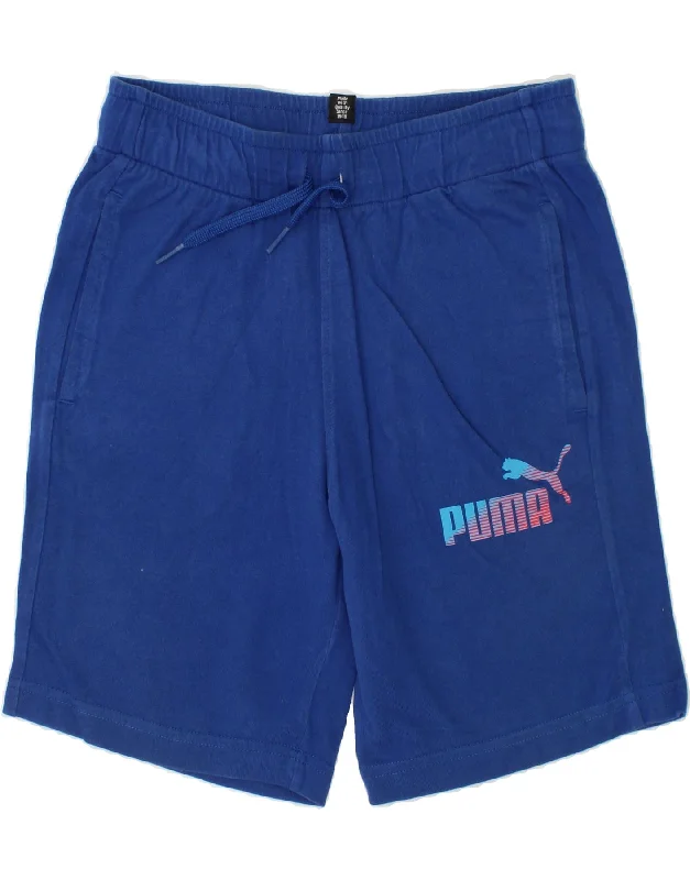 Comfortable Fashion Looks PUMA Boys Graphic Sport Shorts 9-10 Years Blue