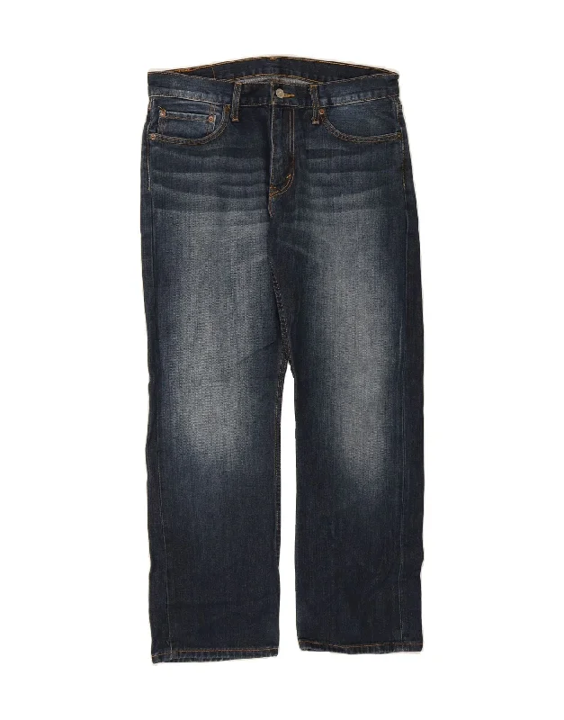 Sports Design LEVI'S Mens 514 Straight Jeans W34 L30 Navy Blue Cotton