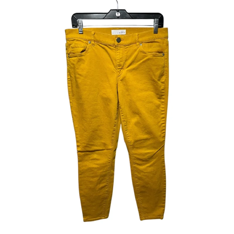 Versatile Comfort Jeans Skinny By Loft In Gold, Size: 8