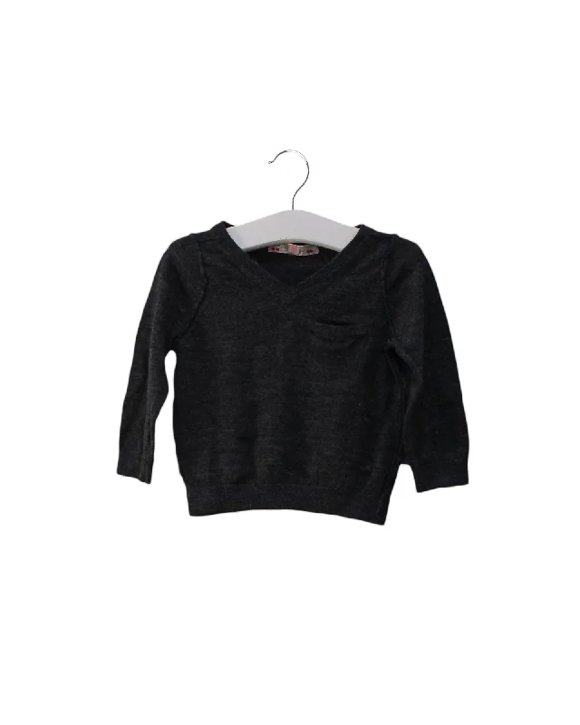 Single-shoulder Neck Design Bonpoint Knit Sweater 18M