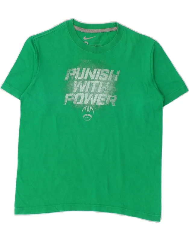 Warm Atmosphere NIKE Boys Graphic T-Shirt Top 10-11 Years Medium Green Cotton