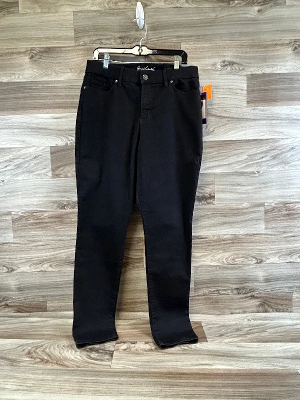 Comfortable And Cold-proof Jeans Skinny By Gloria Vanderbilt In Black Denim, Size: 14