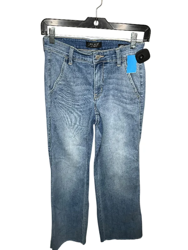 Cozy Fashion Trends Jeans Wide Leg By Judy Blue In Blue Denim, Size: 0